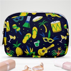 Seamless Brazilian Carnival Pattern With Musical Instruments Make Up Pouch (small) by Vaneshart
