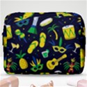 Seamless Brazilian Carnival Pattern With Musical Instruments Make Up Pouch (Large) View1