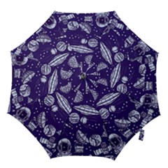 Space Sketch Seamless Pattern Hook Handle Umbrellas (large) by Vaneshart
