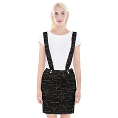 Abstract Math Pattern Braces Suspender Skirt by Vaneshart