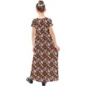 Swimmer 20s Brown Kids  Short Sleeve Maxi Dress View2