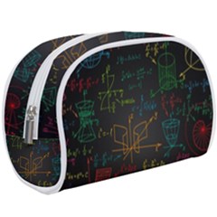 Mathematical Colorful Formulas Drawn By Hand Black Chalkboard Makeup Case (large) by Vaneshart