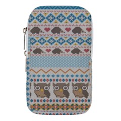 Fabric Texture With Owls Waist Pouch (small) by Vaneshart