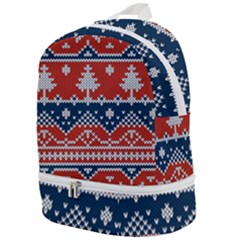 Vector Seamless Ornament Knitted Texture Zip Bottom Backpack by Vaneshart