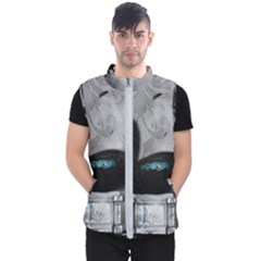 Wonderful Black Swan With Dark Mermaid Men s Puffer Vest by FantasyWorld7
