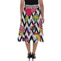Vector Romantic Love Seamless Pattern Perfect Length Midi Skirt View2