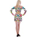Vector Romantic Love Seamless Pattern Off Shoulder Top with Mini Skirt Set View2