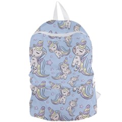 Pattern With Cute Unicorns Foldable Lightweight Backpack by Vaneshart