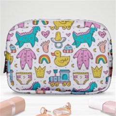 Baby Care Stuff Clothes Toys Cartoon Seamless Pattern Make Up Pouch (small) by Vaneshart