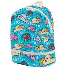 Cloud Seamless Pattern Zip Bottom Backpack by Vaneshart