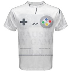 Ipaused2 Men s Cotton Tee by ChezDeesTees