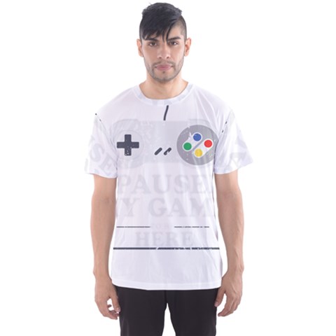 I Had To Pause My Game To Be Here Men s Sport Mesh Tee by ChezDeesTees