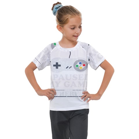 I Had To Pause My Game To Be Here Kids  Mesh Piece Tee by ChezDeesTees