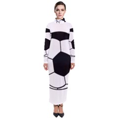 Soccer Lovers Gift Turtleneck Maxi Dress by ChezDeesTees