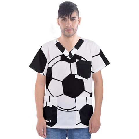 Soccer Lovers Gift Men s V-neck Scrub Top by ChezDeesTees