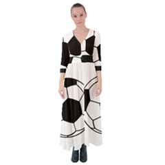 Soccer Lovers Gift Button Up Maxi Dress by ChezDeesTees