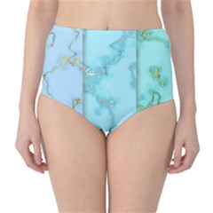 Background Marble Set Classic High-waist Bikini Bottoms by Vaneshart