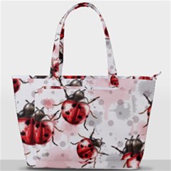 Ladybugs-pattern-texture-watercolor Back Pocket Shoulder Bag  by Vaneshart