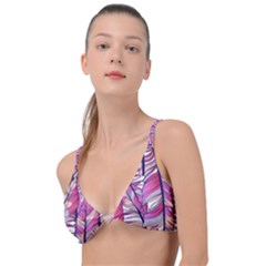Beautiful-boho-seamless-pattern-with-pink-feathers Knot Up Bikini Top by Vaneshart