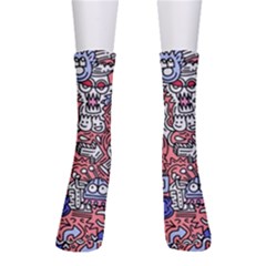 Hand-drawn-vector-illustration-doodle-funny-world-illustrator-line-tools-drawing-flat-design Men s Crew Socks by Vaneshart