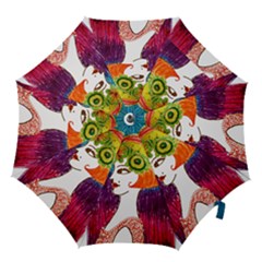 Art Deco Woman Hook Handle Umbrellas (small) by snowwhitegirl