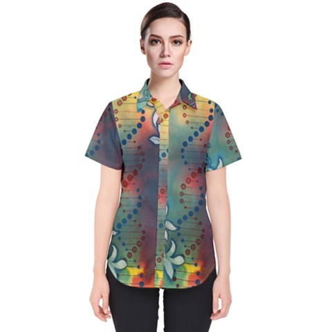 Flower Dna Women s Short Sleeve Shirt by RobLilly