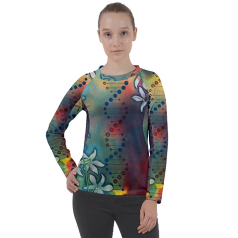Flower Dna Women s Long Sleeve Raglan Tee by RobLilly