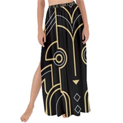 Art Deco Geometric Abstract Pattern Vector Maxi Chiffon Tie-up Sarong by BangZart