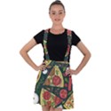 Vector seamless pizza slice pattern hand drawn pizza illustration great background Velvet Suspender Skater Skirt View1