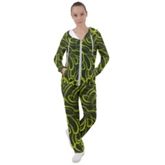 Green Abstract Stippled Repetitive Fashion Seamless Pattern Women s Tracksuit by BangZart