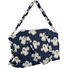 Hand Drawn Ghost Pattern Canvas Crossbody Bag by BangZart