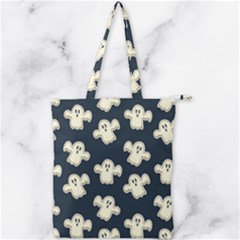 Hand Drawn Ghost Pattern Double Zip Up Tote Bag by BangZart