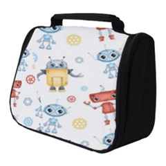Cute Cartoon Robots Seamless Pattern Full Print Travel Pouch (small) by BangZart