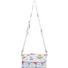 Cute Cartoon Robots Seamless Pattern Mini Crossbody Handbag by BangZart