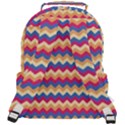 Zigzag pattern seamless zig zag background color Rounded Multi Pocket Backpack View3