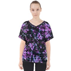 Abstract Intricate Texture Print V-neck Dolman Drape Top by dflcprintsclothing