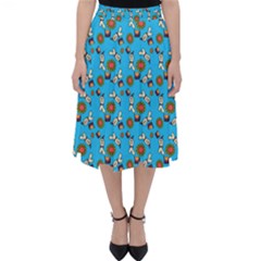 Clown Ghost Pattern Blue Classic Midi Skirt by snowwhitegirl