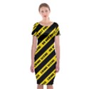 Warning Colors Yellow And Black - Police No Entrance 2 Classic Short Sleeve Midi Dress View1