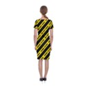 Warning Colors Yellow And Black - Police No Entrance 2 Classic Short Sleeve Midi Dress View2