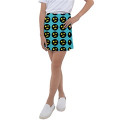 005 - Ugly Smiley With Horror Face - Scary Smiley Kids  Tennis Skirt by DinzDas
