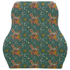 006 - Funky Oldschool 70s Wallpaper - Exploding Circles Car Seat Velour Cushion  by DinzDas