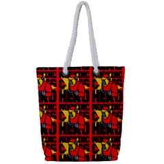 Working Class Hero - Welders And Other Handymen Are True Heroes - Work Full Print Rope Handle Tote (small) by DinzDas