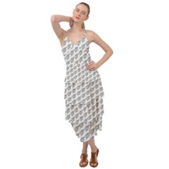 Comic Head Skull Hat Pattern 2 Layered Bottom Dress by DinzDas