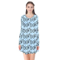 Mountain Bike - Mtb - Hardtail And Dirt Jump Long Sleeve V-neck Flare Dress by DinzDas
