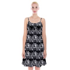 Mountain Bike - Mtb - Hardtail And Dirt Jump 2 Spaghetti Strap Velvet Dress by DinzDas