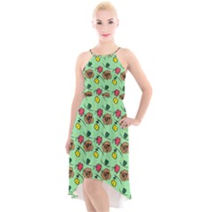 Lady Bug Fart - Nature And Insects High-low Halter Chiffon Dress  by DinzDas
