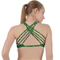 Game Over Karate And Gaming - Pixel Martial Arts Criss Cross Racerback Sports Bra View2