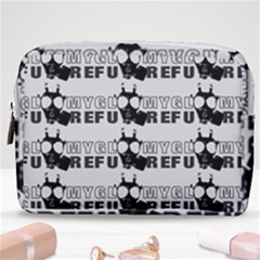 Gloomy Future  - Gas Mask And Pandemic Threat - Corona Times Make Up Pouch (medium) by DinzDas
