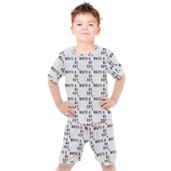 White And Nerdy - Computer Nerds And Geeks Kids  Tee And Shorts Set by DinzDas