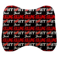 Just Killing It - Silly Toilet Stool Rocket Man Velour Head Support Cushion by DinzDas